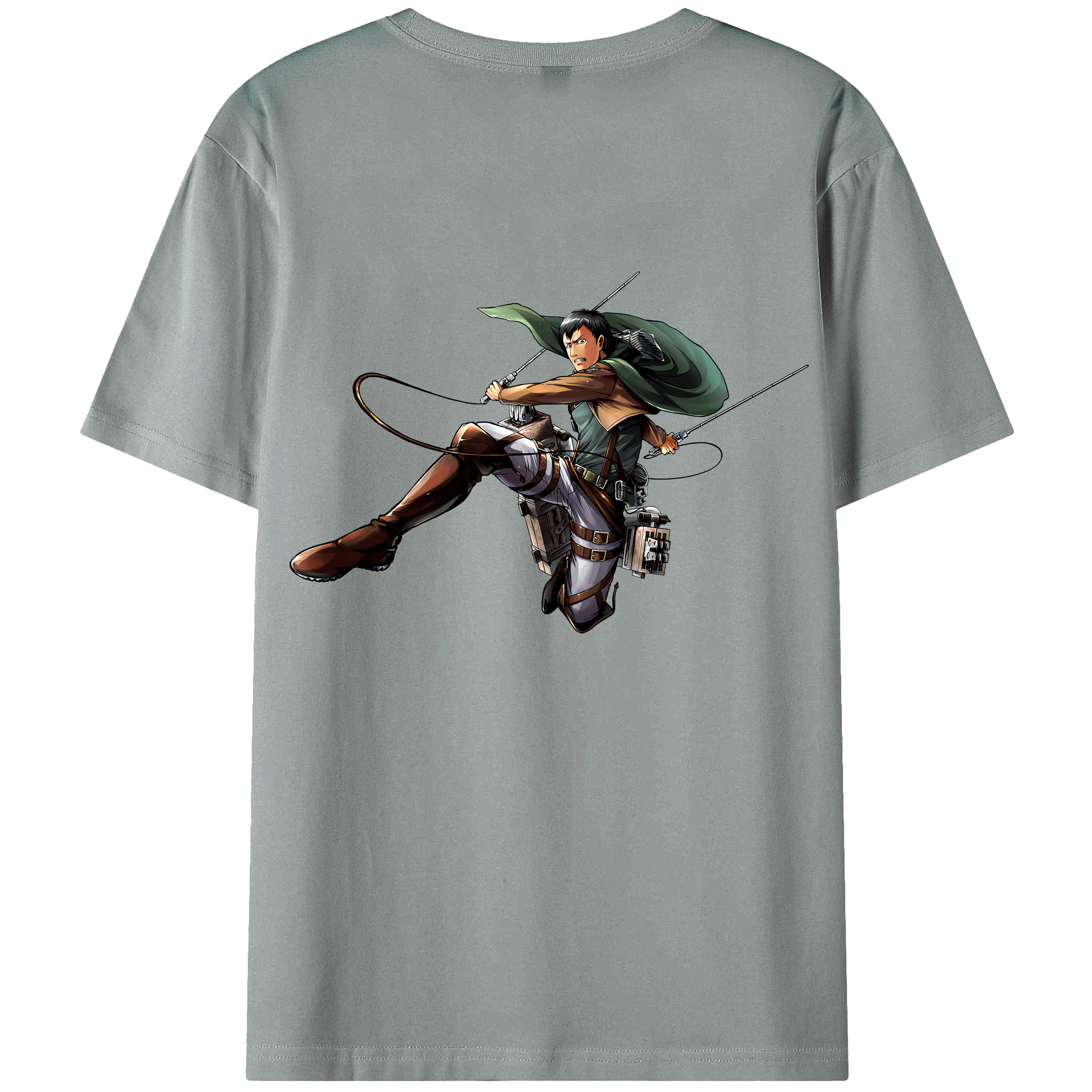 （画像用） 進撃の巨人 ベルトルト・フーバー Attack on Titan Bertholdt Hoover 綿100％ メンズ半袖Tシャツ（バックプリント） 通気性